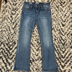 Vigoss Blue Boot Cut Jeans with Frayed Hem